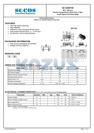 SCS202NF_09 datasheet - Small Signal Switching Diode