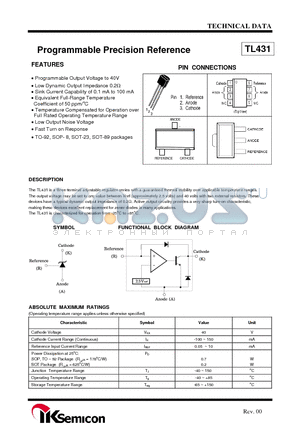 TL431LS datasheet - Programmable Precision Reference