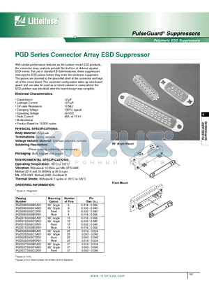 PGD009S030BSR01 datasheet - PGD Series Connector Array ESD Suppressor