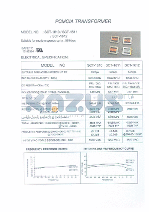 SCT-1611 datasheet - PCMCIATRANSFORMER