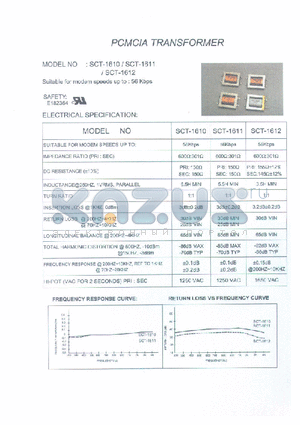 SCT-1612 datasheet - PCMCIATRANSFORMER