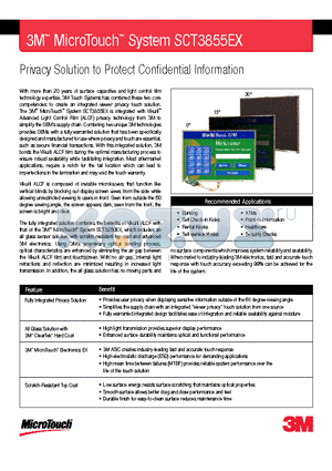 SCT3855EX datasheet - Privacy Solution to Protect Confidential Information