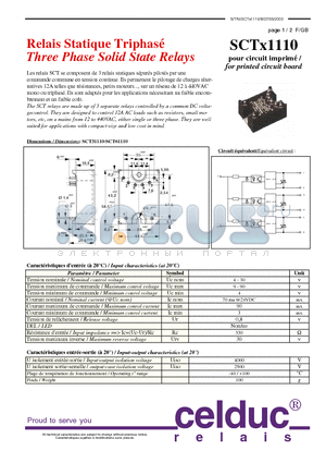 SCT61110 datasheet - Three Phase Solid State Relays