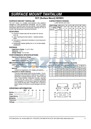 SCTA.B.C.D.H102K20 datasheet - SURFACE MOUNT TANTALUM