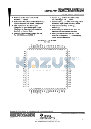 SN54ABT32318 datasheet - 16-BIT TRI-PORT UNIVERSAL BUS EXCHANGERS