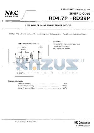 RD10P datasheet - 1W POWER MINI MOLD ZENER DIODE