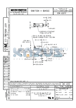 V7-7B17D8-201 datasheet - SWITCH-BASIC