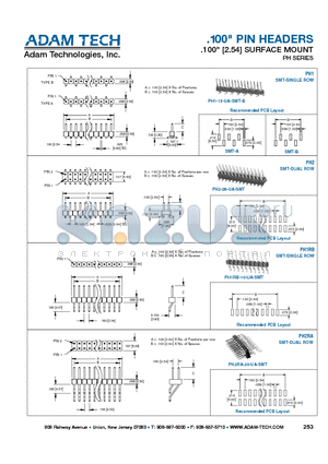 PH1RB-10-UA-SMT datasheet - .100 PIN HEADERS