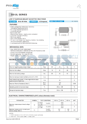 SS13L datasheet - LOW VF SURFACE MOUNT SCHOTTKY RECTIFIER