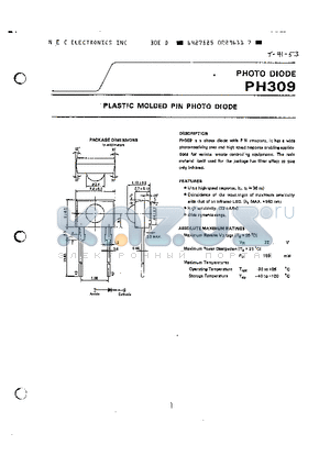 PH309 datasheet - PHOTO DIODE