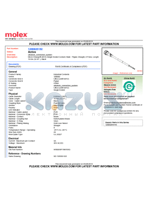 SD-120083-022 datasheet - Micro-Change (M12) Single-Ended Cordset, Male - Pigtail, Straight, 8 Poles, Length 10.0m (32.81 ), Black