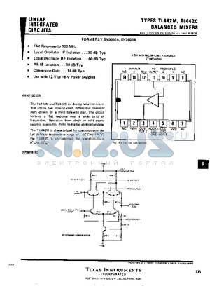 TL442M datasheet - Balanced mixers