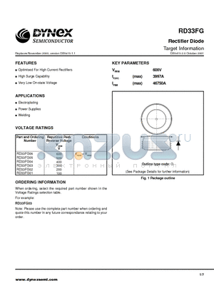 RD33FG01 datasheet - Rectifier Diode Target Information