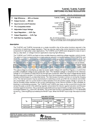 TL497AC datasheet - SWITCHING VOLTAGE REGULATORS