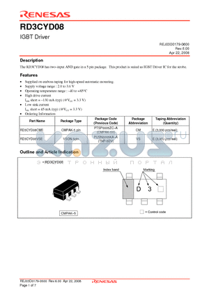 RD3CYD08 datasheet - IGBT DRIVER