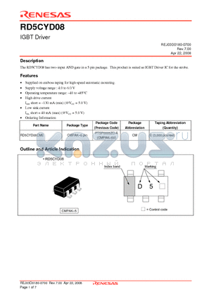 RD5CYD08 datasheet - IGBT Driver