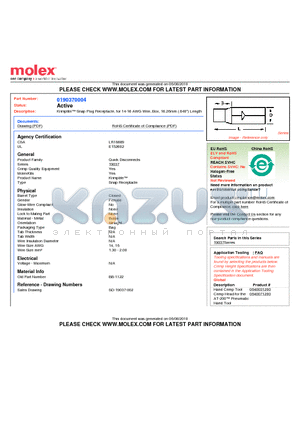 SD-19037-002 datasheet - Krimptite Snap Plug Receptacle