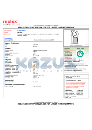 SD-19073-008 datasheet - Avikrimp Ring Tongue Terminal for 10 to 12 AWG Wire