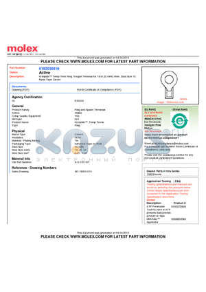 SD-19203-016 datasheet - Krimptite Temp-Term Ring Tongue Terminal for 18 to 22 AWG Wire