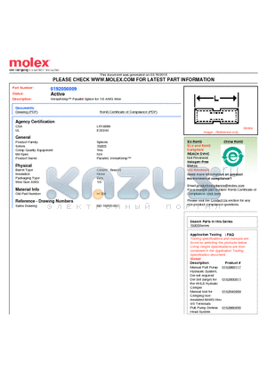 SD-19205-007 datasheet - VersaKrimp Parallel Splice for 1/0 AWG Wire