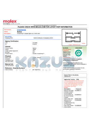 SD-19205-007 datasheet - VersaKrimp Parallel Splice for 2 AWG Wire