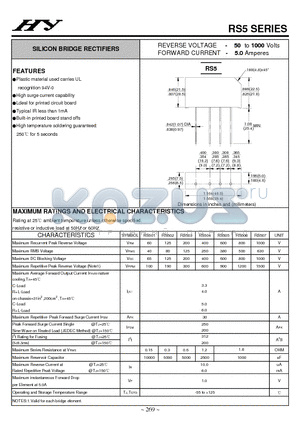 RS503 datasheet - SILICON BRIDGE RECTIFIERS