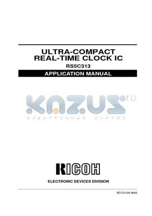 RS5C313 datasheet - ULTRA-COMPACT REAL-TIME CLOCK IC