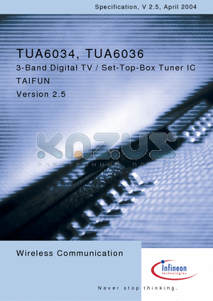 TUA6034 datasheet - 3-Band Digital TV / Set-Top-Box Tuner IC