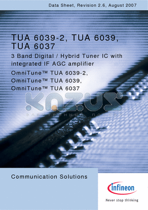 TUA6039 datasheet - 3 Band Digital / Hybrid Tuner IC with integrated IF AGC amplifier
