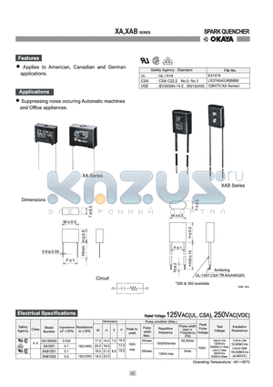 XA120033 datasheet - SPARK QUENCHER