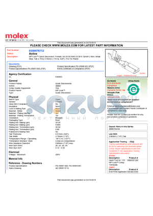 SD-35097-9712 datasheet - MP-Lock Quick Disconnect