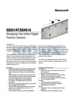 SS451A datasheet - Omnipolar Hall-effect Digital Position Sensors