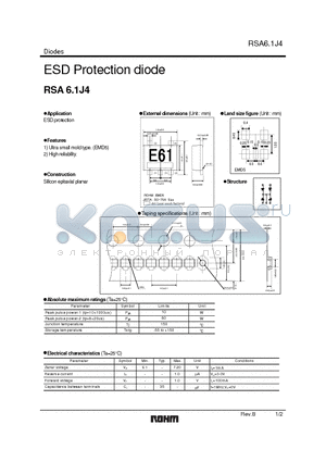 RSA-6.1J4 datasheet - ESD Protection diode