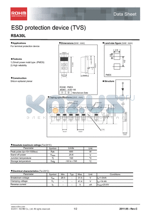 RSA30L datasheet - ESD protection device (TVS)