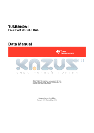 TUSB8040A1 datasheet - Four-Port USB 3.0 Hub