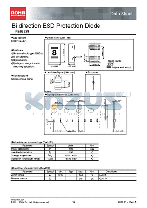 RSB6.8ZS datasheet - Bi direction ESD Protection Diode