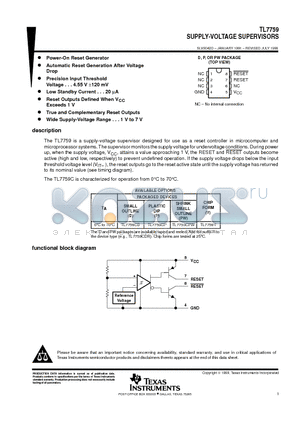 TL7759CPW datasheet - SUPPLY-VOLTAGE SUPERVISORS
