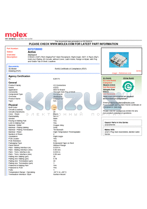 SD-47272-001 datasheet - 0.50mm (.020