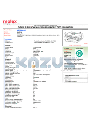 SD-47589-001 datasheet - 0.65mm (.026