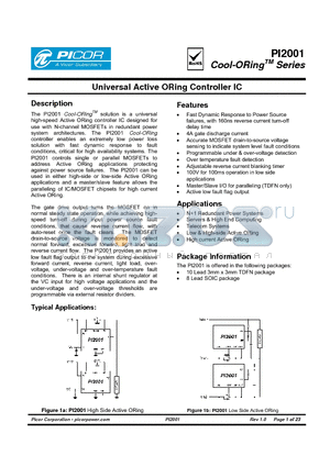 PI2001-00-SOIG datasheet - Universal Active ORing Controller IC