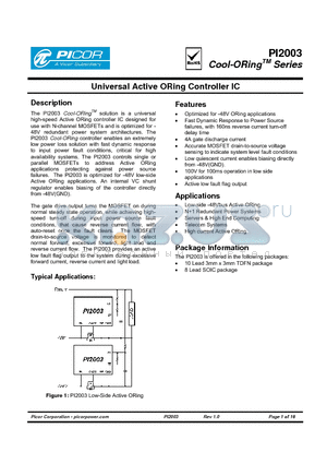 PI2003-00-QEIG datasheet - Universal Active ORing Controller IC
