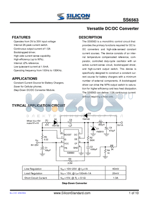 SS6563-CSTR datasheet - Versatile DC/DC Converter