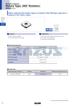 RDC80 datasheet - Rotary Type