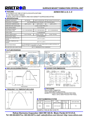 RSEC datasheet - SURFACE MOUNT TUNING FORK CRYSTAL UNIT