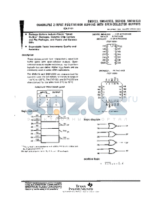 SN54LS33FK datasheet - QUADRUPLE 2-INPUT POSITIVE-NOR BUFFERS WITH OPEN-COLLECTOR OUTPUTS