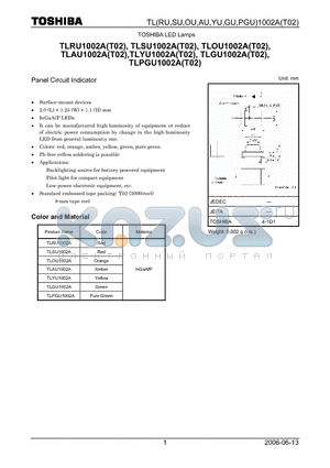 TLAU1002A datasheet - Panel Circuit Indicator