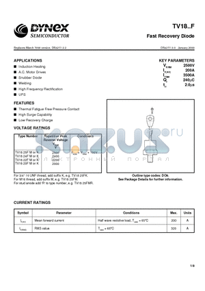 TV18 datasheet - Fast Recovery Diode