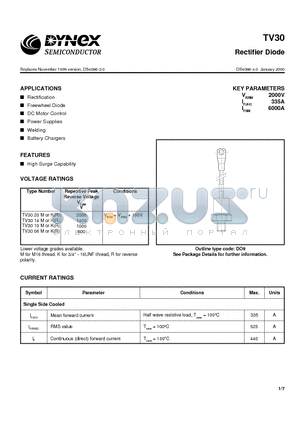 TV30 datasheet - Rectifier Diode