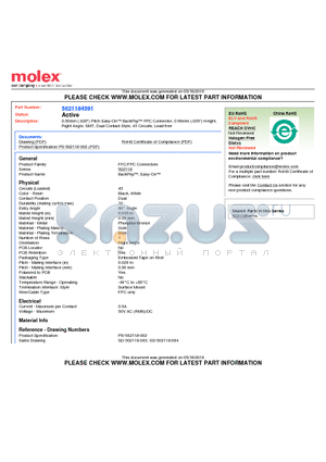 SD-502118-004 datasheet - 0.50mm (.020