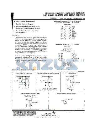 SN54LS590 datasheet - 8-BIT BINARY COUNTERS WITH OUTPUT